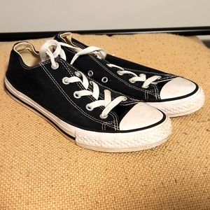 Black and white canvas kids converse